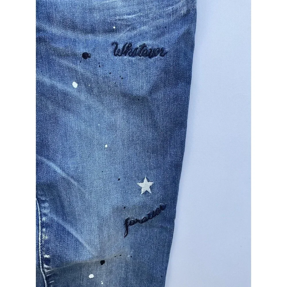 $120 Diesel Girls Pugge-J SP1 Super Slim Skinny Jeans Blue Size 12Y